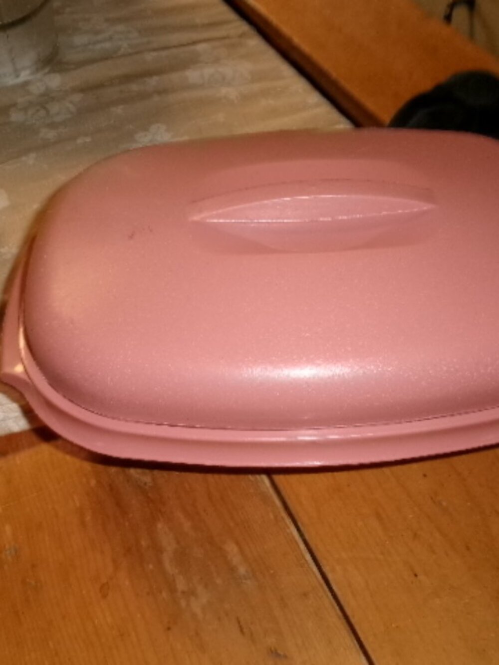vtg 3 pc Tupperware microwave steamer pink mint